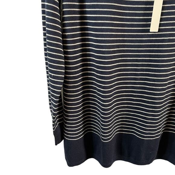 Caslon Blue White Striped Nautical Wool Blend Lightweight Sweater Size S NWT - Picture 5 of 10